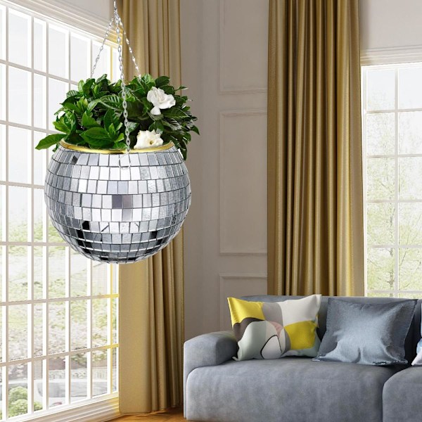 Disco-pallokasviripustin Riippuva Kasvikorikoko 6 TUUMAA 6inch