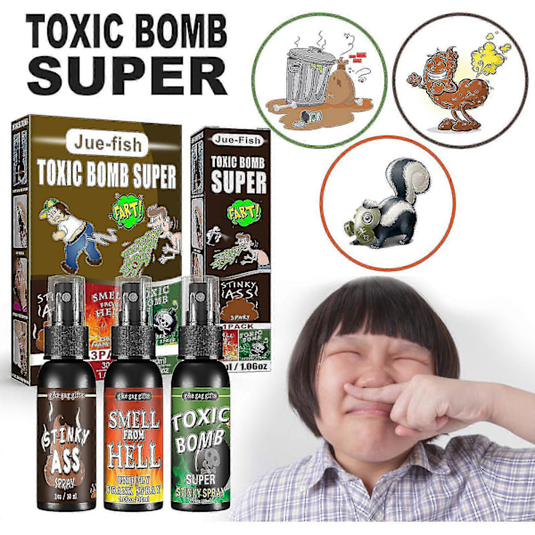 Kraftig Fart Spray, Ekstra Sterk Formel - 30ml, Illaluktende og Stinkende Fart Spray 1043