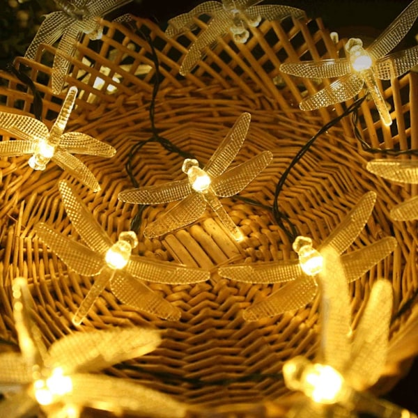 50 LED Solcellsslinga Utomhus Fjärilsslinga Utomhus