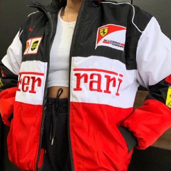 Unisex Ferrari -ajotakki aikuisille, miesten vintage F1 -tyylinen takki B B M