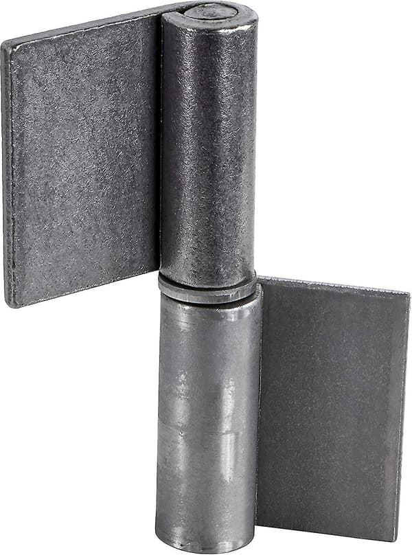Welded Door Hinges - Metal - Height 82 mm Robust Hinges for Garden Gates and Machinery 2 pcs