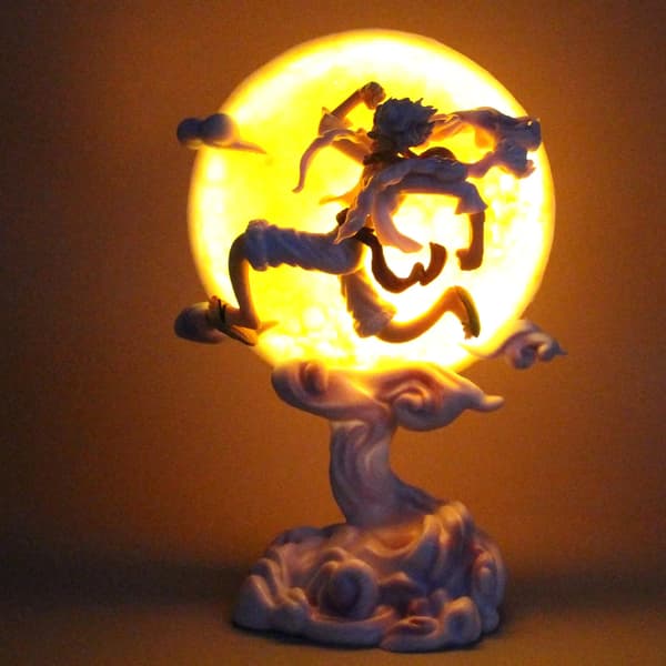 16 cm One Piece Anime Figur Månefe Nika Monkey D Luffy Gear 5 Med Månelys-FS-