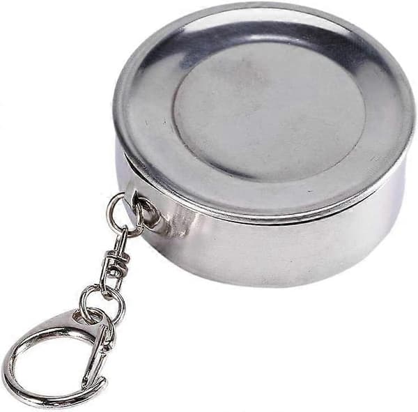 Reise sammenleggbar kopp S/M/L Rustfritt stål kopp Camping nøkkelring design uttrekkbar teleskopkopp DSX