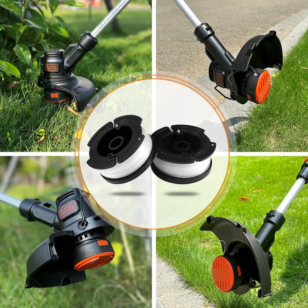 Limited-time offer! 6-PACK Trimmer Line for Black Decker Trimmer, 6 Trimmer Spools, Length 9.15 m, Diameter 1.65 mm with Spool Cap and Spring-FS-