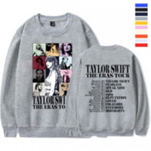 Unisex genser for voksne kvinner og menn 1989 Taylor Swifts genser med rund hals Grå Grey XL