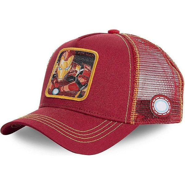 Mickey Snapback Bomulds Baseball Kasket & Far Mesh / Trucker Hat-FS2- IRON MAN RED