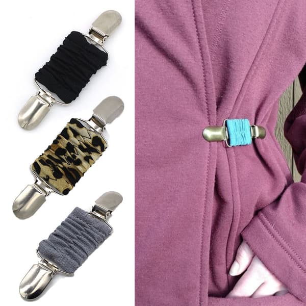 2 stk elastiske klesklemmer for å stramme kjolen 2pcs grey