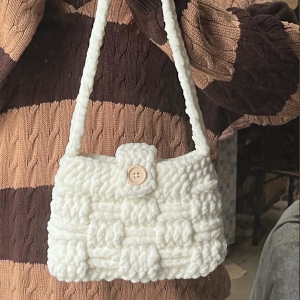Stickgarn 4x Stickgarn för Virkning, Mjukt Chunky Garn för Garnprojekt-X44- cream