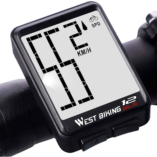 Cykeldator med tydlig display - Svart