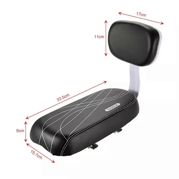 Premium Sadel med Ryggstöd | Barnstol Set | MTB Bakre Pakethållare | Bekväm & Säker Saddle