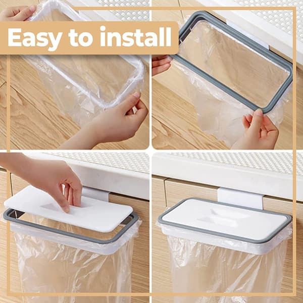 Plastic Bag for Hanging Trash Bag - Wall-Mounted Trash Can for Kitchen