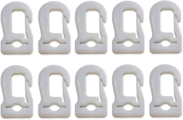 *Pärla sällsynta 100 karbinhakar, flaggkrokar, plastkarbinhakar för flaggstänger*-FS-
