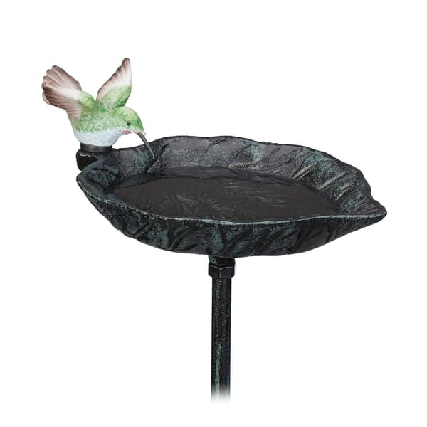 Cast Iron Bird Bath with Stake - Weatherproof Garden Decor 1480