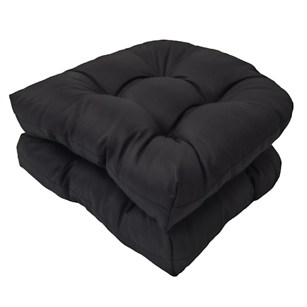 Ulkosohvan tyynysetti 2 kpl, patiokalusteiden lattiatyynyt NAVY-X42- BLACK