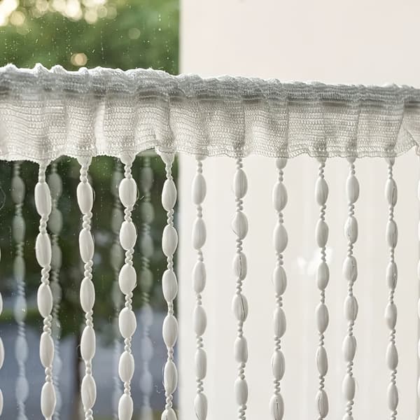 Boho Stanglomme Lantern Kugle Gardin Dekorativ Dør Skillevæg 100% Polyester Not provided White