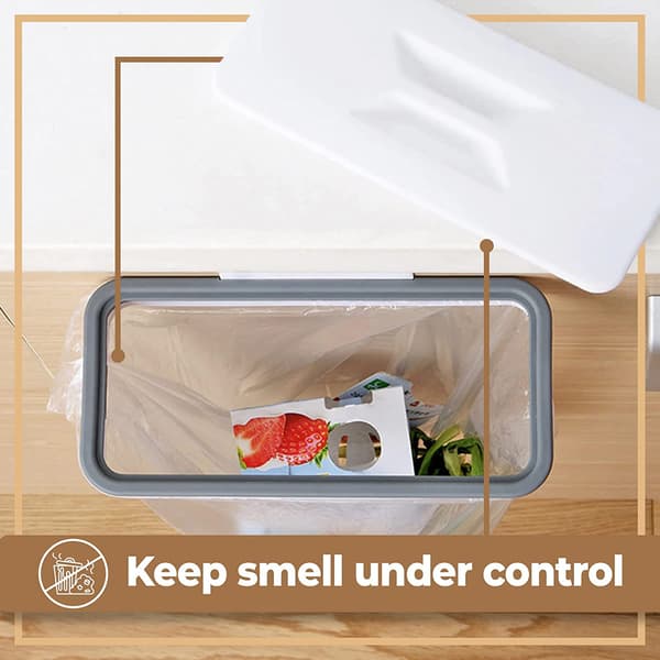 Plastic Bag for Hanging Trash Bag - Wall-Mounted Trash Can for Kitchen