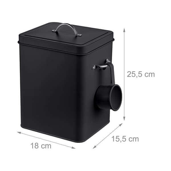 Metallförvaringslåda med lock, 6 liters kapacitet 1020