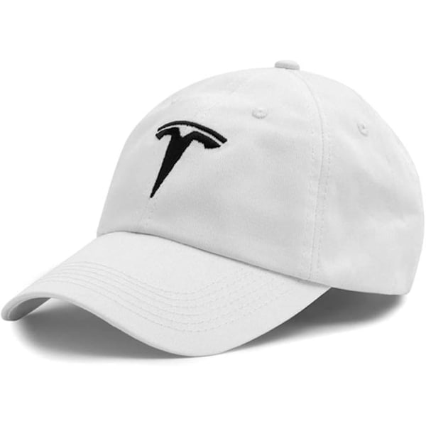 Tesla Car Logo Baseball Cap Broderad Strukturerad Bomullspappahatt för Män W