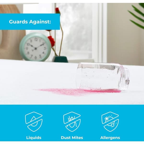 Waterproof and breathable mattress protector with zipper against dust mites. Single size 90x200cm-FS-