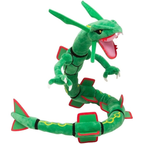 31 tum grön Rayquaza drake plyschdocka fylld docka leksaker presenter till barn, plyschdjur leksaker(grön)