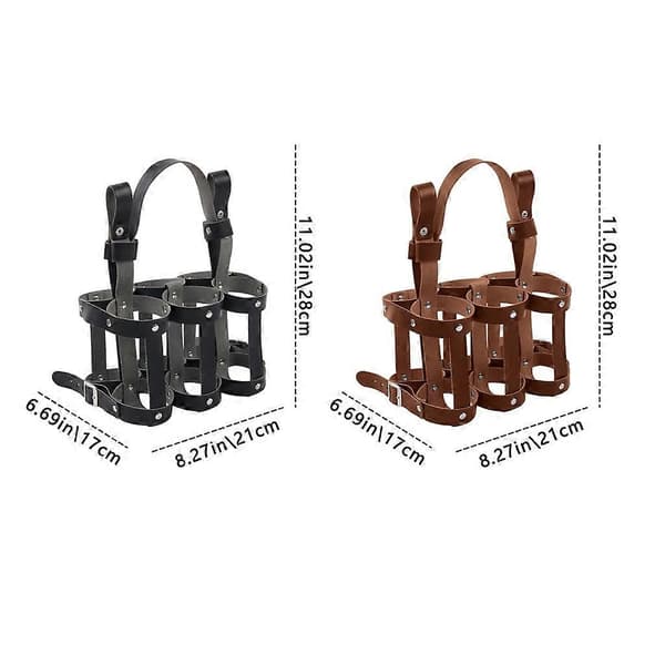 Leather Beer Bottle Holder, Bicycle, Outdoor Cycling