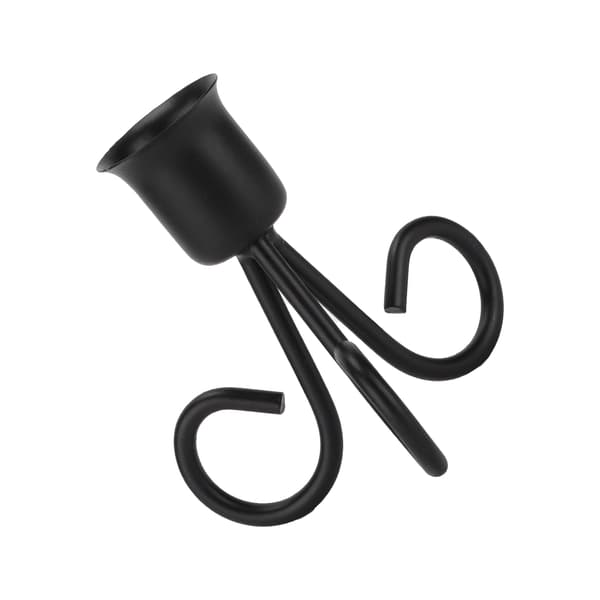 Nordic Retro Geometric Iron Candlestick Aromatherapy Candle Holder Black Home Decor-FS-