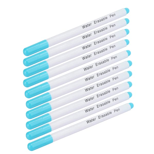 10 pcs DIY Water Soluble Erasable Pen Fabric Marker Tailor Tool Accessories Single Head Blue-FS-