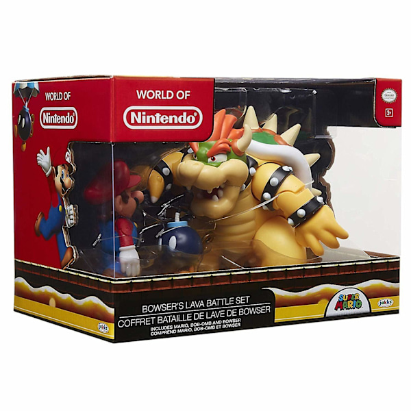 Super Mario 1-Pack Bowser's Lava Battle Set Leksaksfigurer