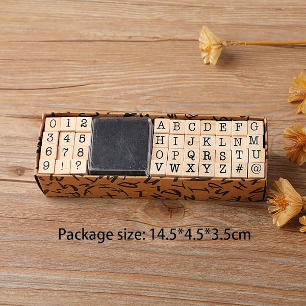 40 stk Alfabetstempel Alfanumerisk segl gummistempel 40PCS 40PCS