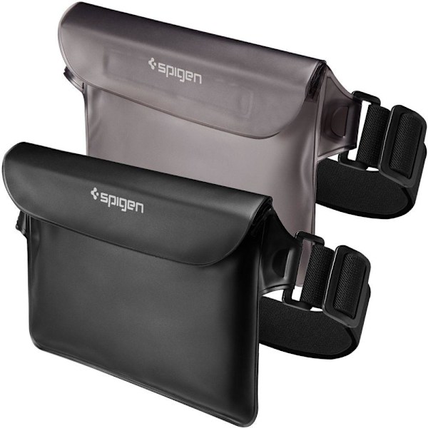 Spigen 2-PACK Universaali Vedenpitävä Vyölaukku Musta