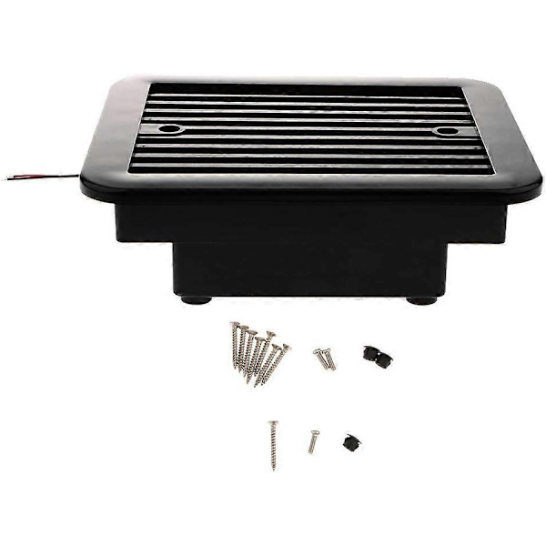 12V Envejs Lydløs Køleventilator Sideudstødningsventilator til Bil Autocamper Campingvogn Autocamper Ventilator (Sort) - 8-FS-