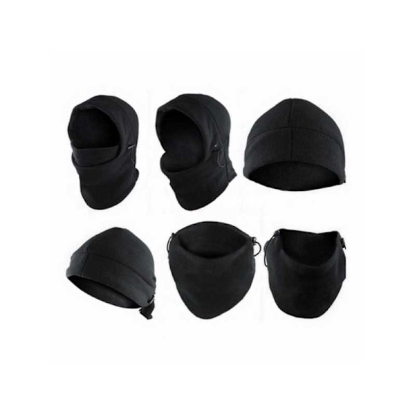 Balaklava Skimaske Svart Fleece Black Svart