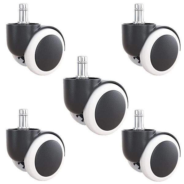 5-pakks Hjul til Kontorstol - 11 mm Black Svart