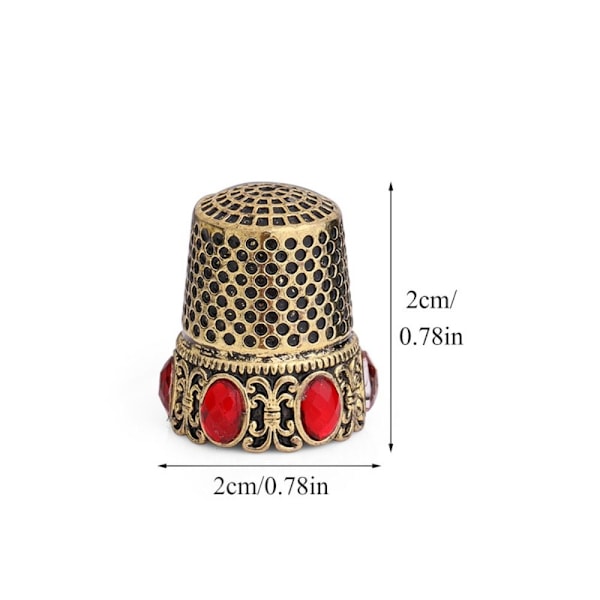 Vintage ompelusormustin kirjonta sormisuoja PUNAINEN ANTIKKI Red ancient Red ancient