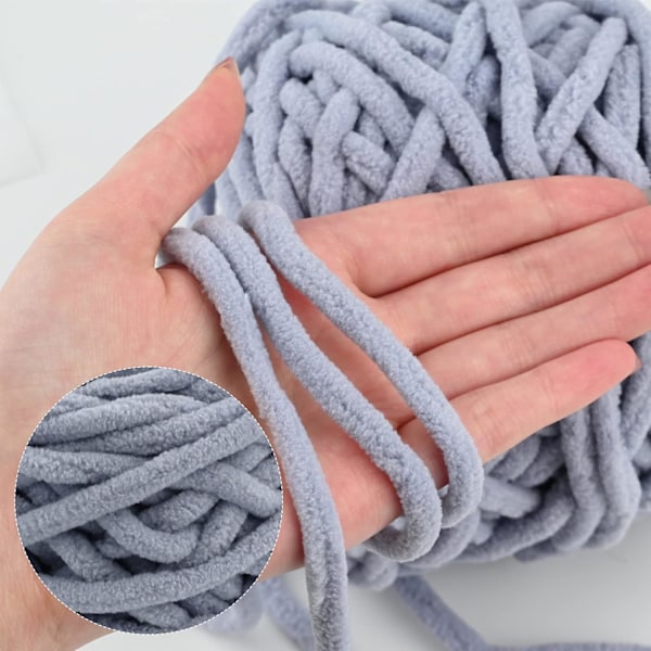 Stickgarn 4x Stickgarn för Virkning, Mjukt Chunky Garn för Garnprojekt-X44- grey