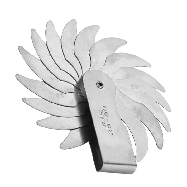 Stainless Steel External Internal Concave Convex Radius Gauge R25-50MM Measuring Tool-FS-