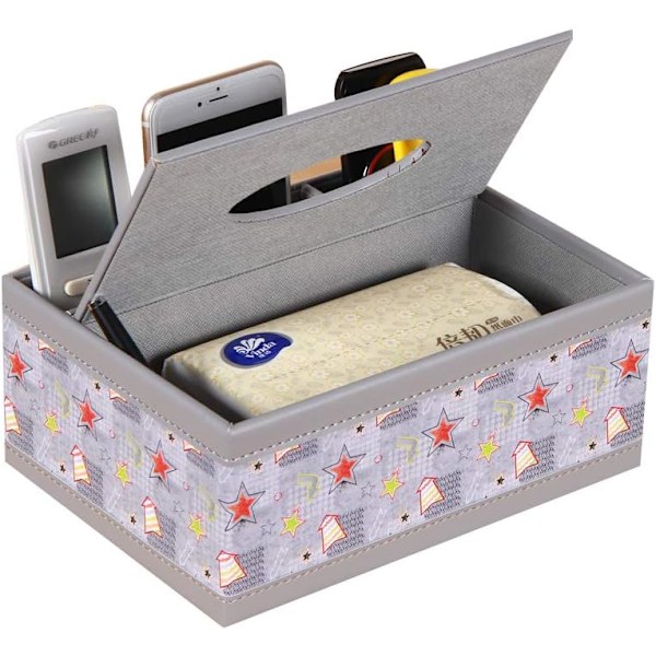 Servietboks Holder Rektangulær PU Læder Facial Tissue Box Cover