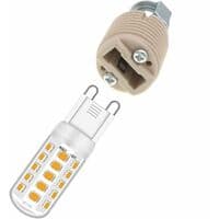 6-pak G9-lampeholder med beslag, keramisk gevind G9 Halogen S-FS-