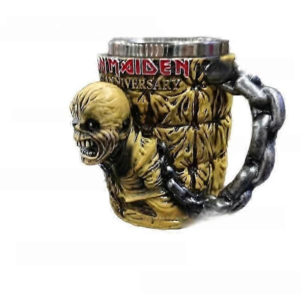 Iron Maiden 50-årsjubileum Kaffekopp i rustfritt stål, Krusdekorasjon A 301-400ml