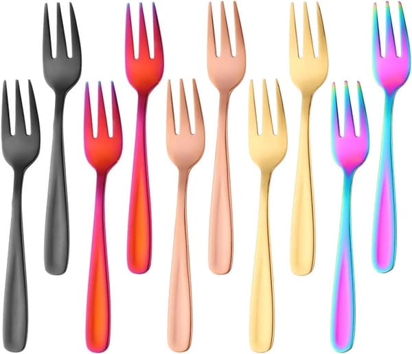 Tea Cakes Small Dessert Forks Cake Forks Stainless Steel 10 pcs
