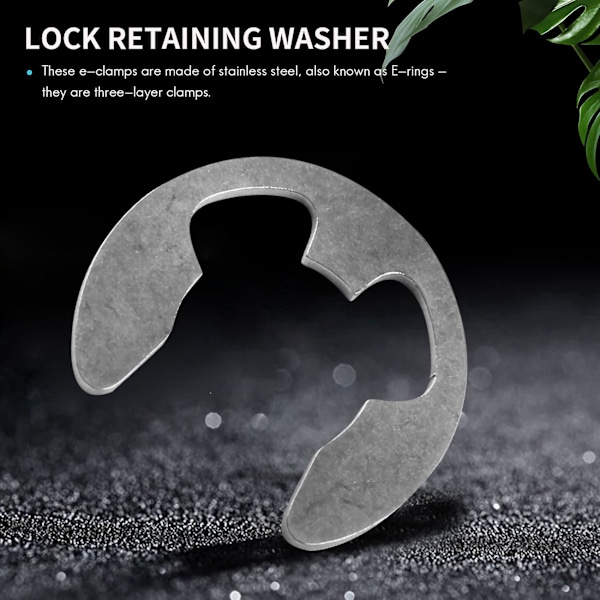 290 stk/sett E-klemme Circlip-sett rustfritt stål 1,2-15 mm ekstern låsering C