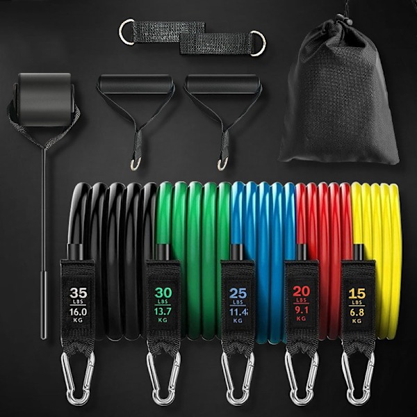 5-pakkaus - Kuminauhat / Vastuskuminauhat - Treenausnauhat Multicolor multifärg