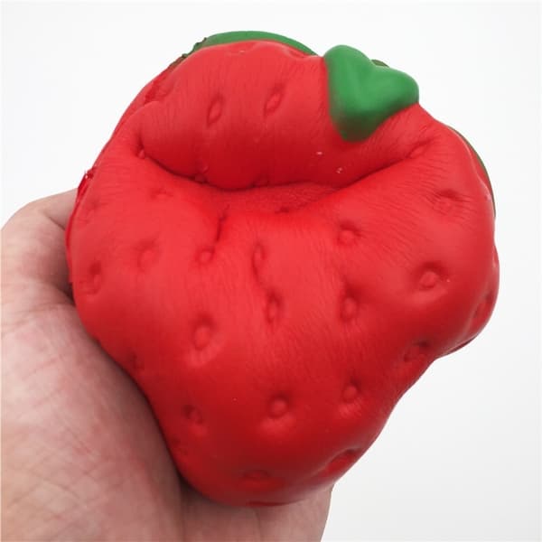 Slow Rebound Strawberry Simulation Fruit Model Ornament, Stress Relief Toy
