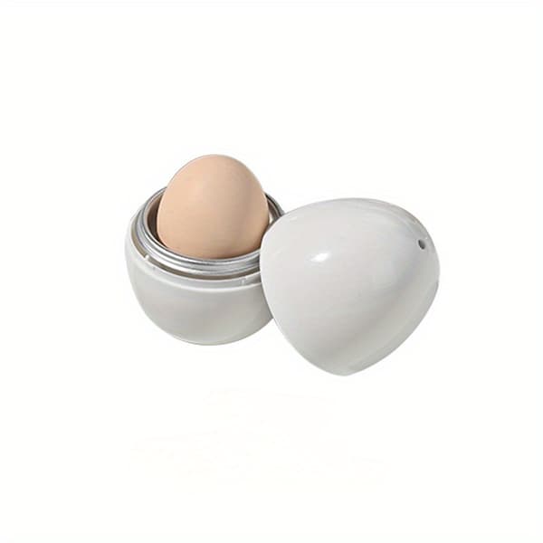 Mikrobølgeovn Eggekoker Matkvalitets Aluminium Eggformet Dampkoker Bærbar 1pc White