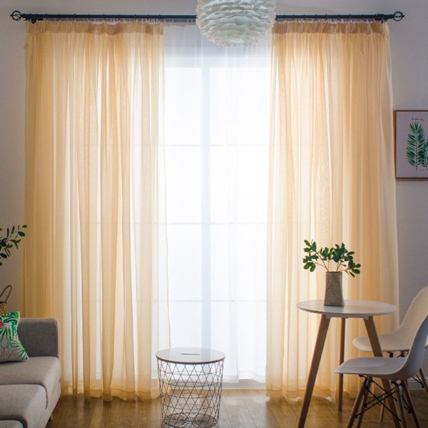 Skira Voile Gardiner Fönster Tyll Draperi ROSA - hög kvalitet pink