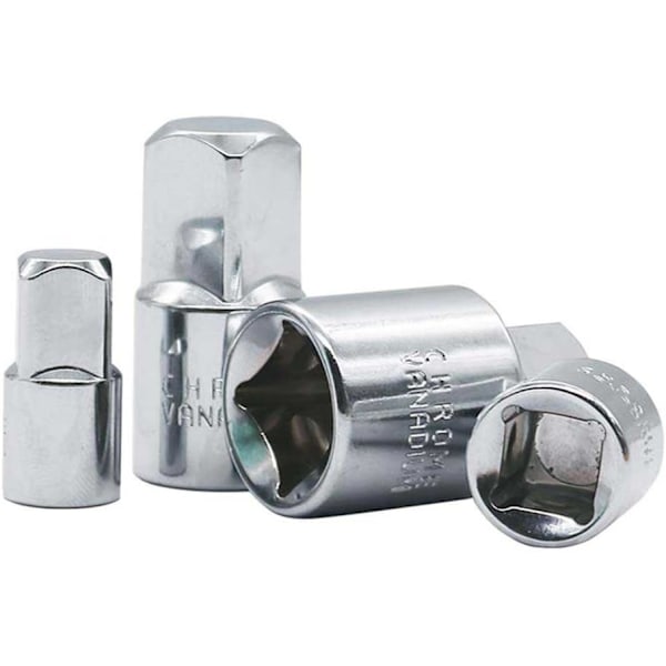 4 st / Set Drivadapter Hylsreduceringsled, 1/4 \"3/8\" 1/2 \"