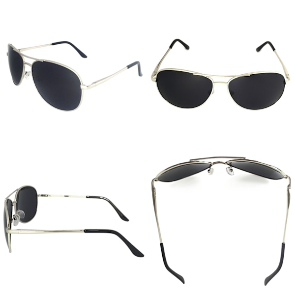 Premium Militærstil Klassiske Aviator Solbriller, Polariserte
