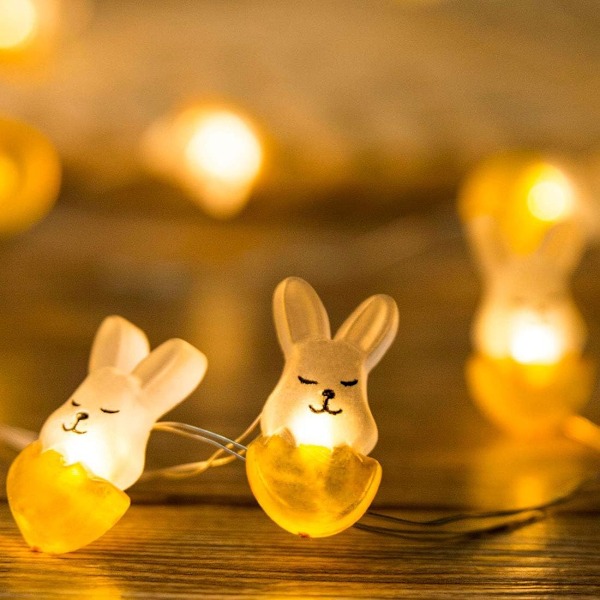 Utomhus Ljusslinga, 2 m 30LED Varmvit Kanin Påsk Koppar