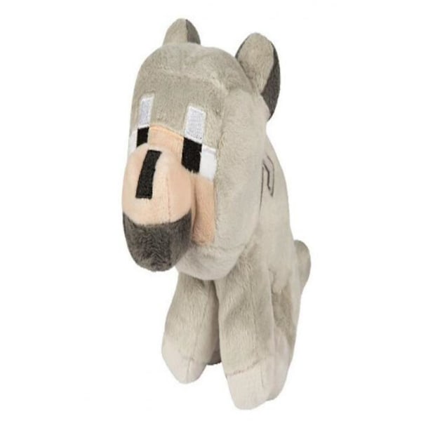 Minecraft Plussj Lekefigursett Julegave 23cm Gray Wolf