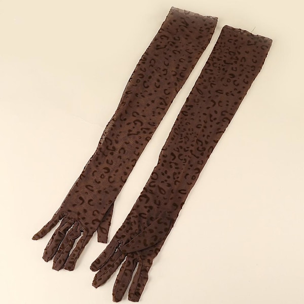 Leopard Kostyme Hanske Performance Lange Kostyme Hansker Leopard Lange Hansker Dame